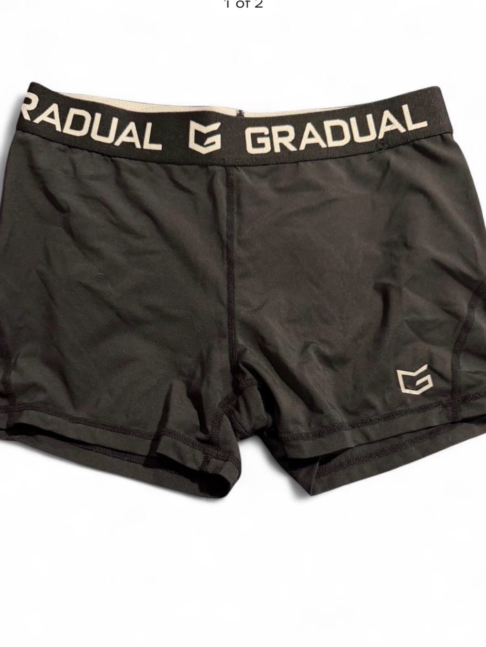 Gradual Women's Black Athletic Compression Shorts